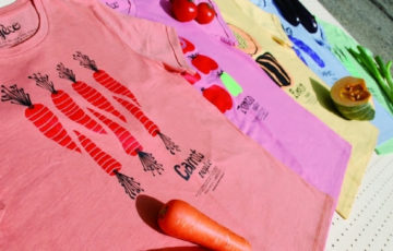 野菜で染色したTシャツ